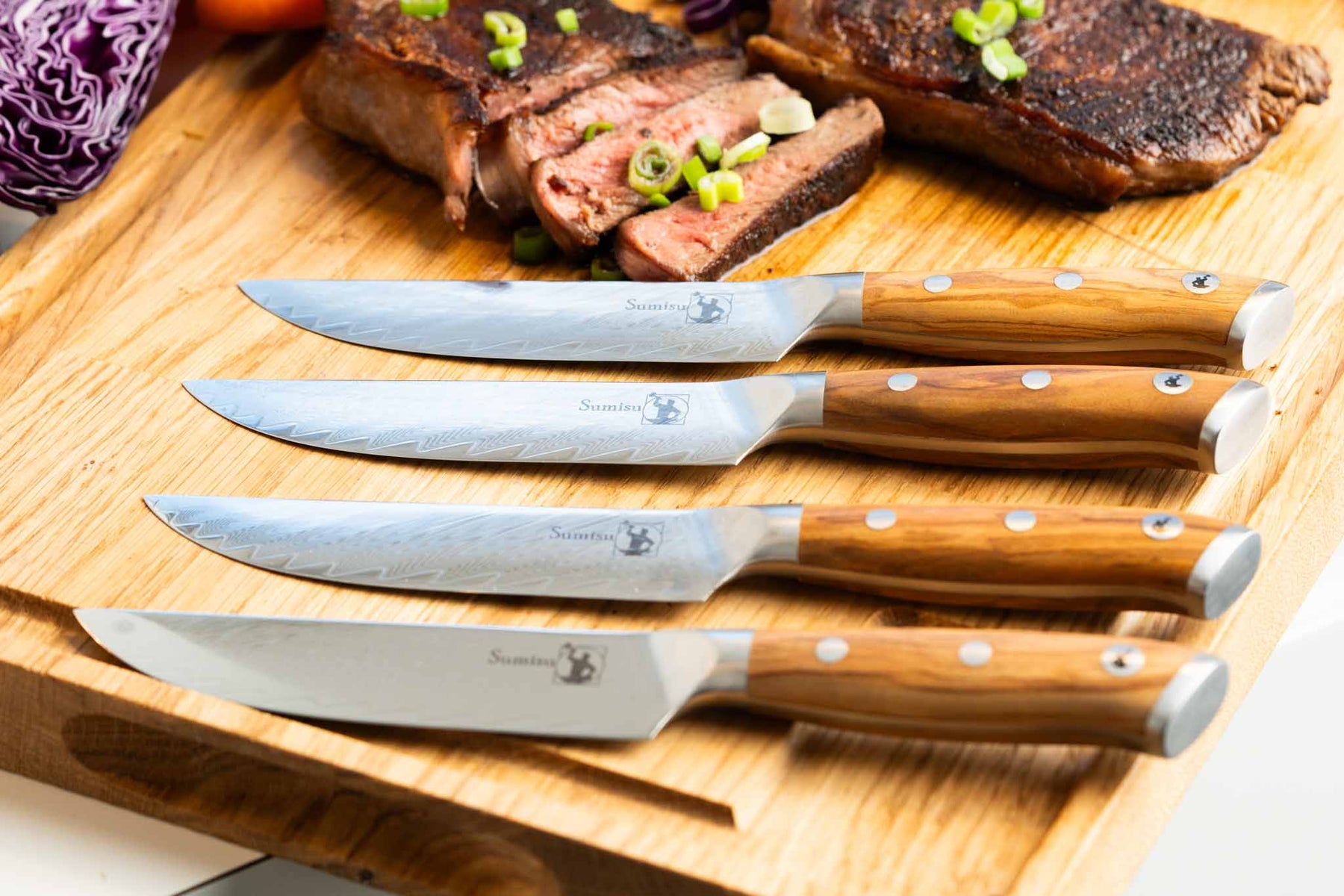 Elegant knivset med 4 stekknivar - Steakperfektionisten