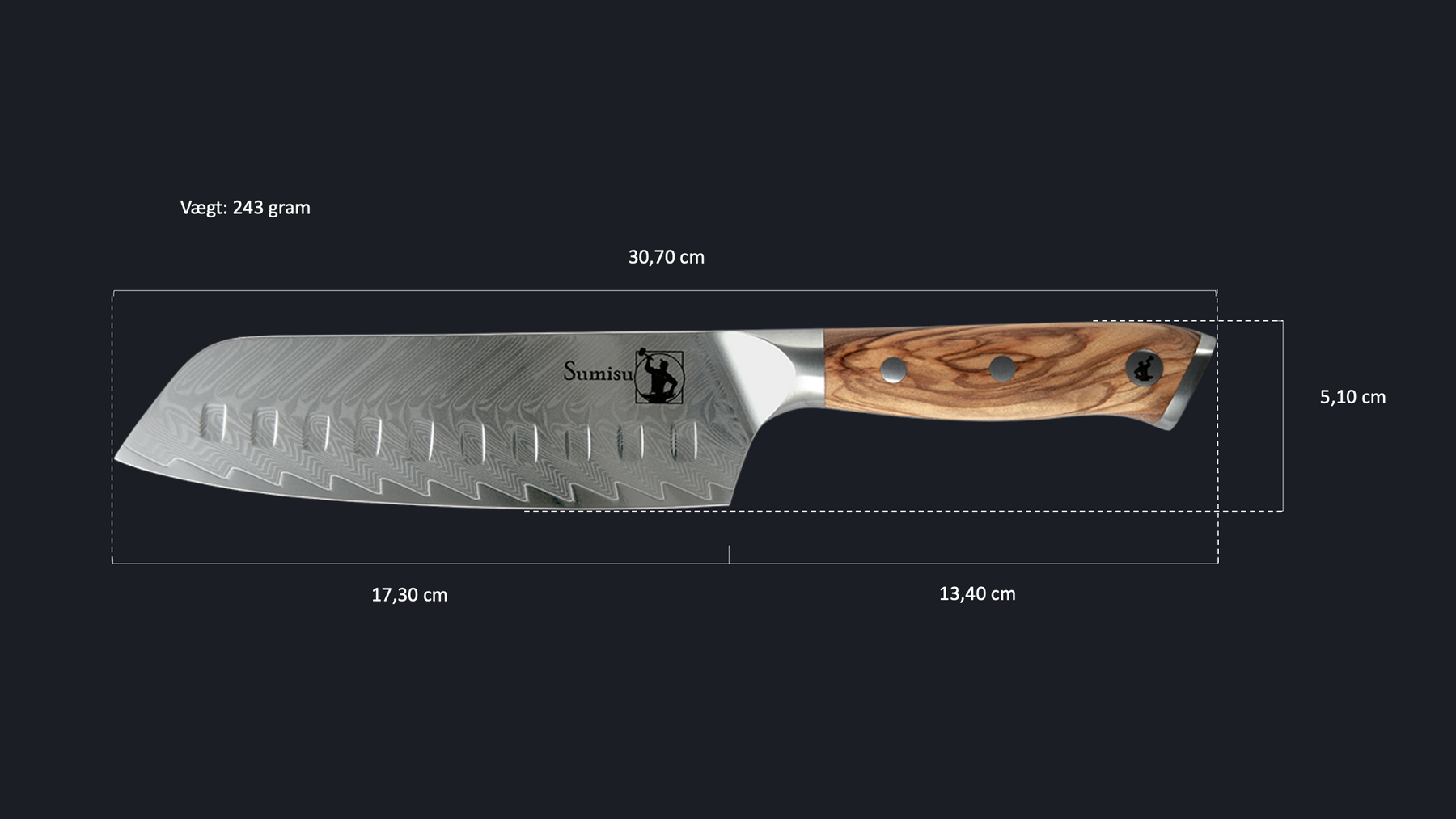 Art Grönsakskniv - Santoku