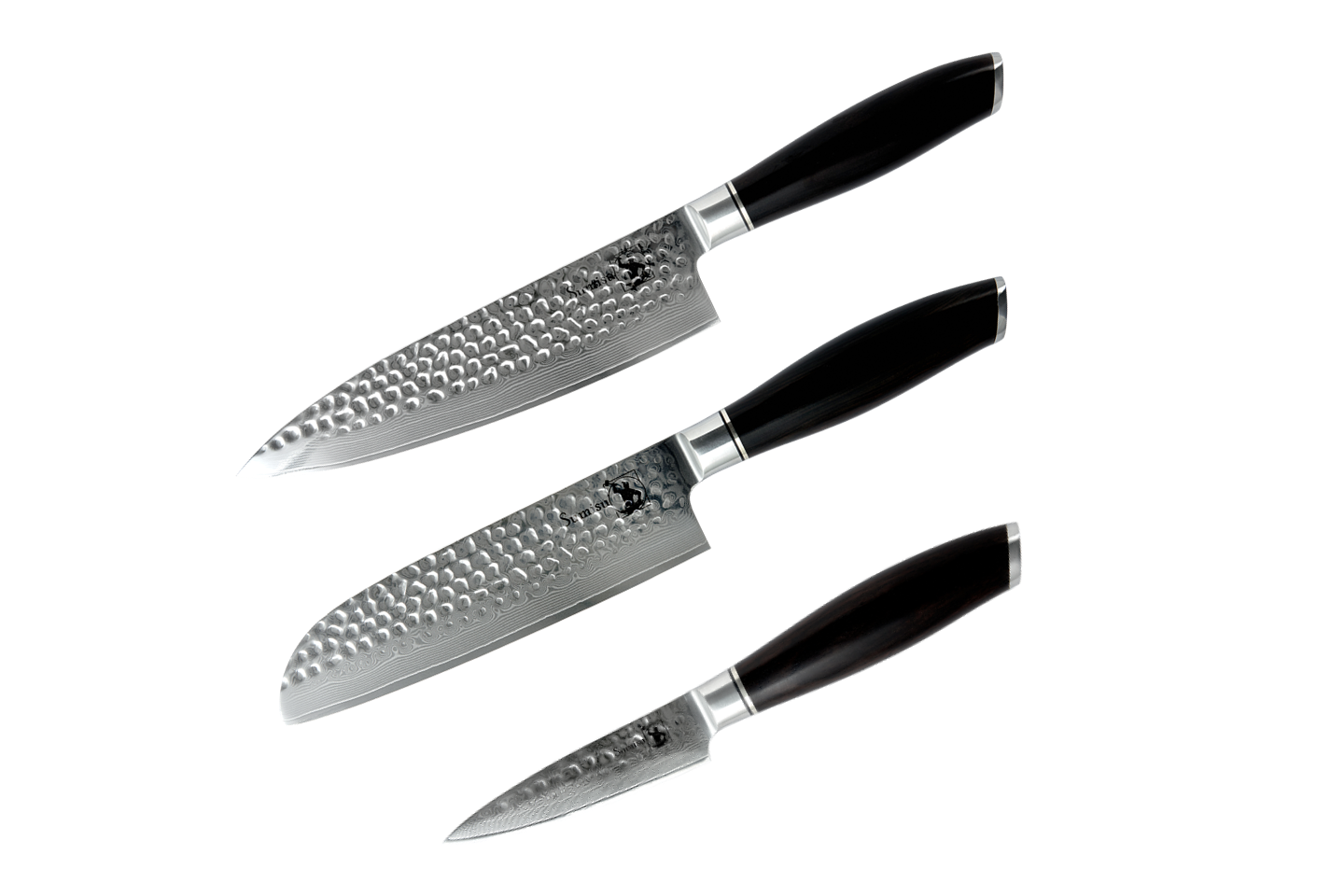 Kaki knivset med 3 köksknivar - Matälskaren