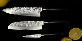 Kaki knivset med 3 köksknivar - Matälskaren