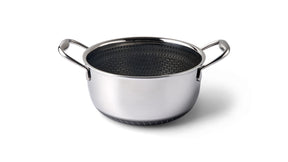 Non stick teknologi på inderside og special coating på bagsiden som gør gryden utrolig nem at rengøre
